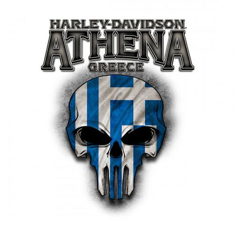 Athena White T-shirt with Skull logo