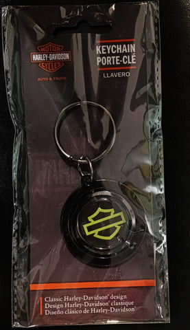BLACK AND GREEN KEYCHAIN
